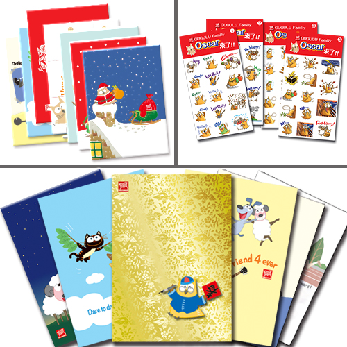 2015文創組:Oscar筆記本(6款)+貼紙(4款)+明信片(8款)